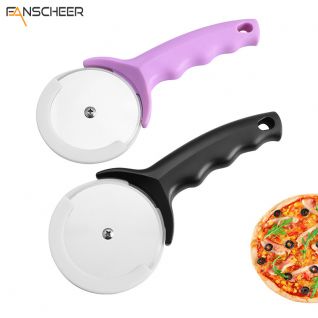 2 piece stainless steel pizza cutter set