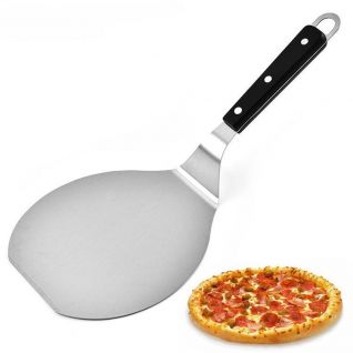 Stainless steel pizza transfer shovel