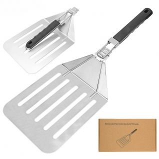Stainless steel collapsible spatula