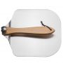 Folding aluminum pizza shovel with wooden handle