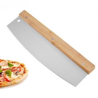 Stainless steel machete with wooden handle